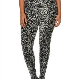 LEOPARD NEW WOWENS BLACK GRAY LEGGINGS PANTS BOTTOMS CASUAL PLUS SIZE 14 16 18